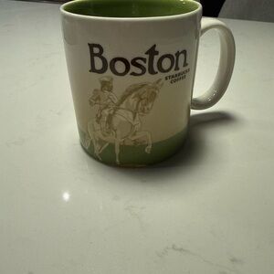 Starbucks Boston Mug - Green and Cream